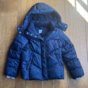 GAP Kids Dark Blue Puffer with Multicolor Dots